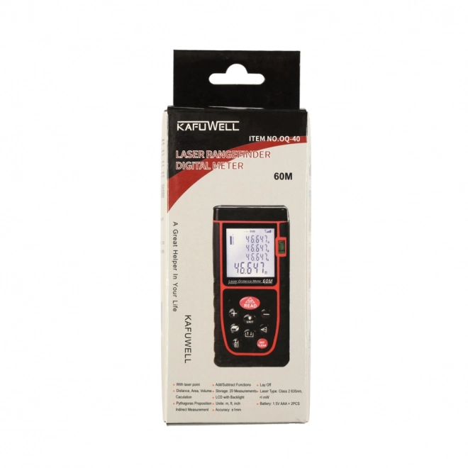 Télémètre laser Kafuwell avec mesure jusqu'à 60 m