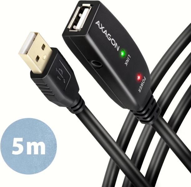 Câble d’extension USB 2.0 actif AXAGON 5 m