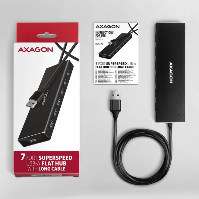 Concentrateur USB 7 Ports AXAGON HUE-F7A