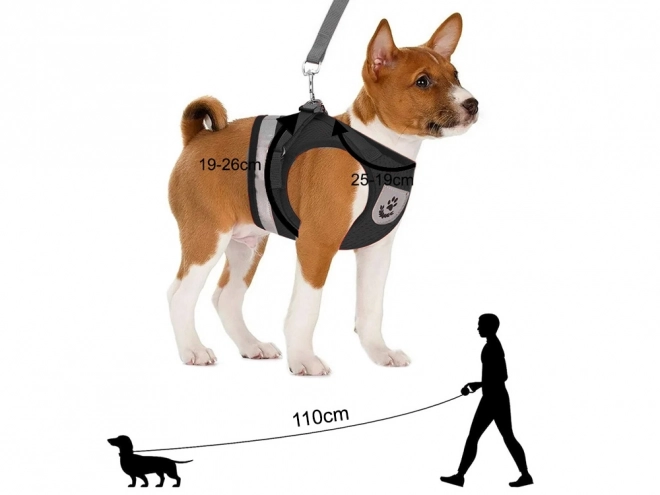 Harnais sans pression pour chiens et chats avec éléments réfléchissants XS
