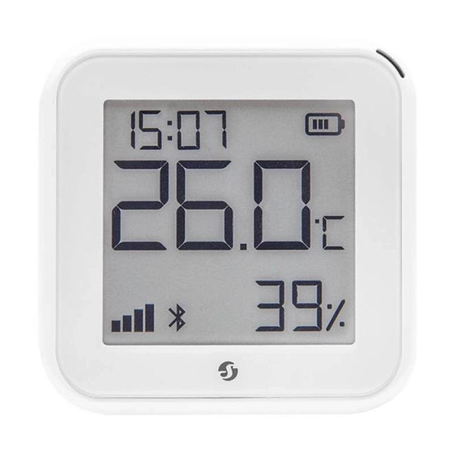 Capteur intelligent de température et d'humidité Shelly H&T Gen3 blanc