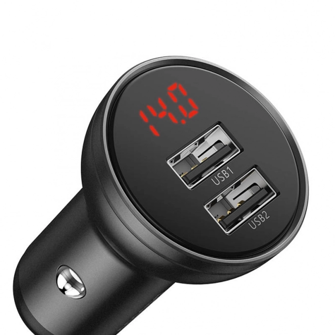 Chargeur de voiture Baseus avec écran 2x USB