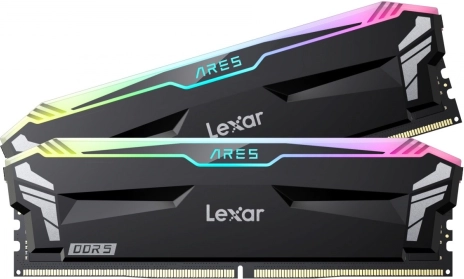 Mémoire Lexar ARES DDR5 RGB 32 Go (2x16 Go) 6800 MHz noire
