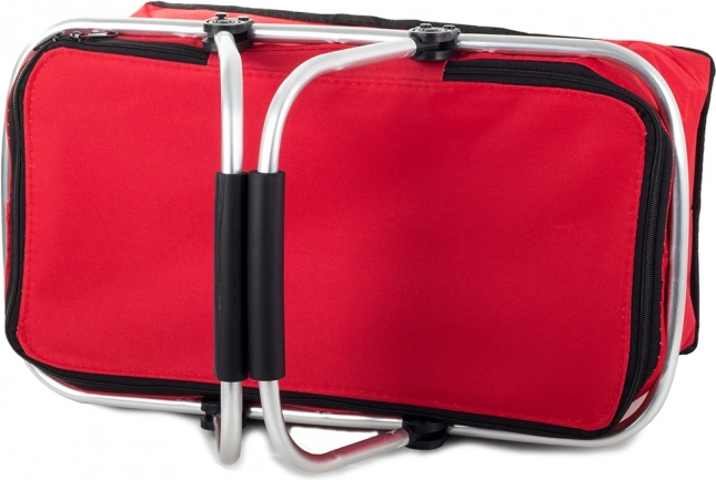 Panier pique-nique pliable thermique – rouge