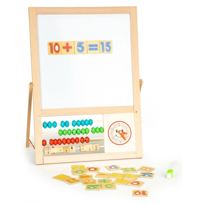 Tableau magnétique avec chiffres et boulier