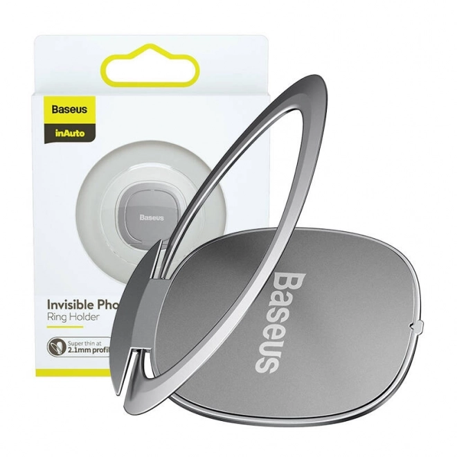 Baseus Support de Bague Invisible pour Smartphones - argenté