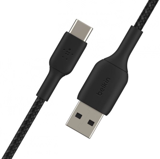 Câble tressé USB-C vers USB-A 2m noir