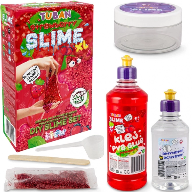 Tuban ensemble sensoriel créatif Slime - Fraise XL