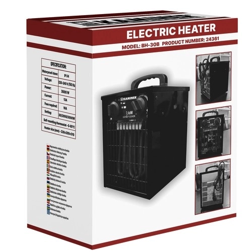 Chauffage électrique avec ventilateur Kaminer 24361