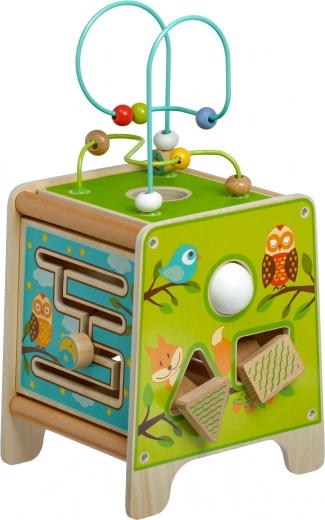 Boîte à formes, labyrinthes coulissants et éléments rotatifs