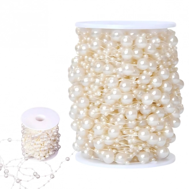 Guirlande de perles blanches pour sapin de Noël