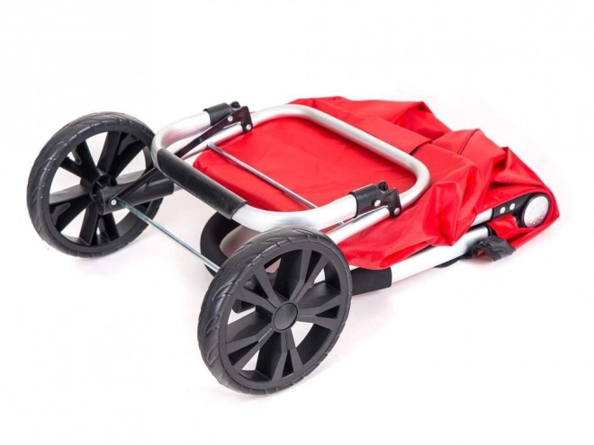 Sac de courses 98 x 48 x 36 cm, pliable, rouge