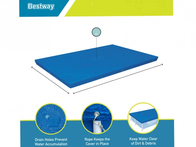 Couverture pour piscine rectangulaire Bestway 224x154 cm