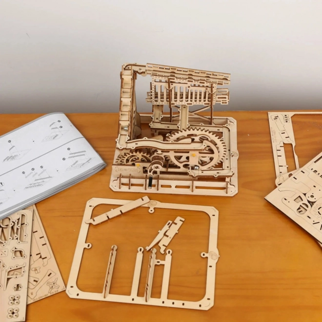 Trappes Équipe de Billes en Marbre - Piste de Billes - Kit de Construction en Bois 3D