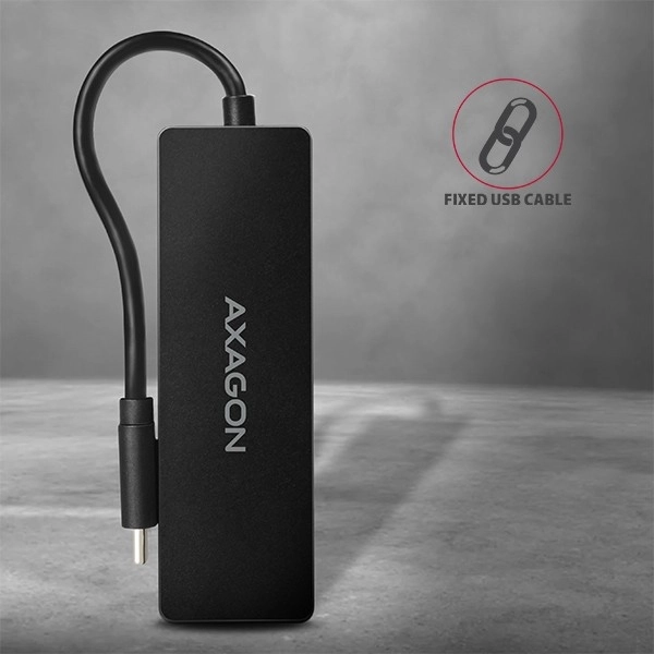 Axagon Slim USB Hub 4 ports USB 3.2 Gen 1 avec câble de 14 cm Type-C