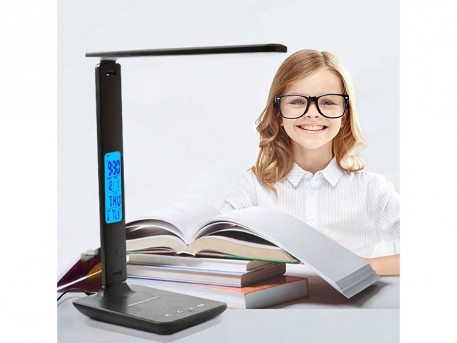 Lampe de bureau scolaire moderne avec USB et chargeur Qi