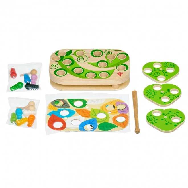 Lucy & Leo Attrape les chenilles – jeu de table en bois avec des aimants