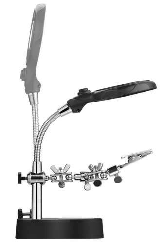 Troisième main avec loupe et éclairage LED