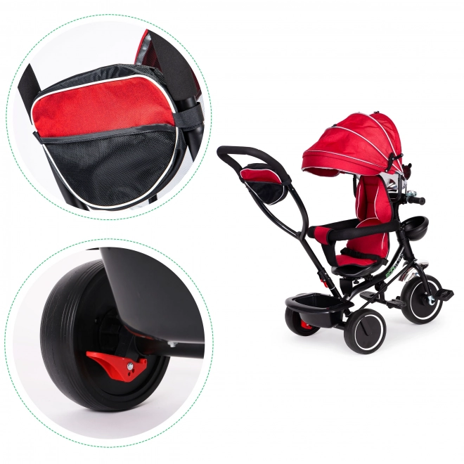 Tricycle avec siège pivotant Rouge