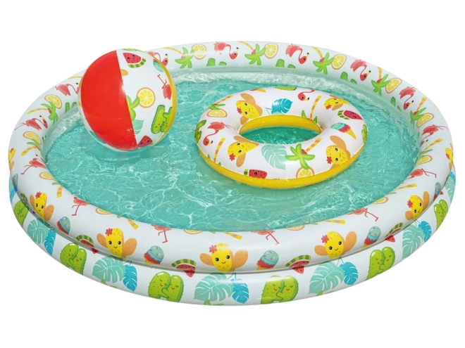 Bestway ensemble piscine ballon anneau pataugeoire 122cm