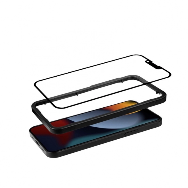 Verre de protection antibactérien 3D pour iPhone avec cadre d'installation – iPhone 14 / iPhone 13 / iPhone 13 Pro
