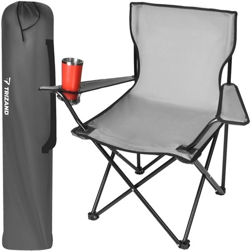 Chaise pliante de pêche / camping - gris