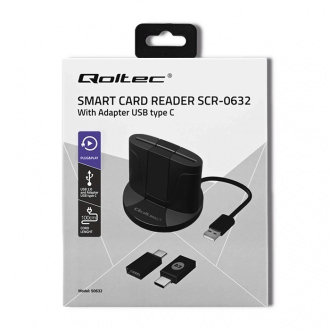 Lecteur de cartes à puce intelligent Qoltec