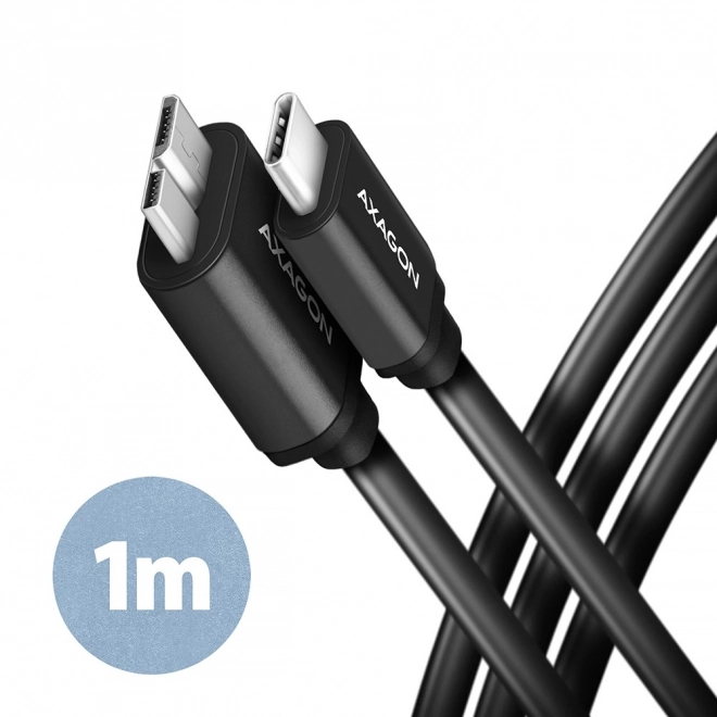Câble Micro-B USB vers USB-C 3.2 Gen 1 1m 3A ALU PVC