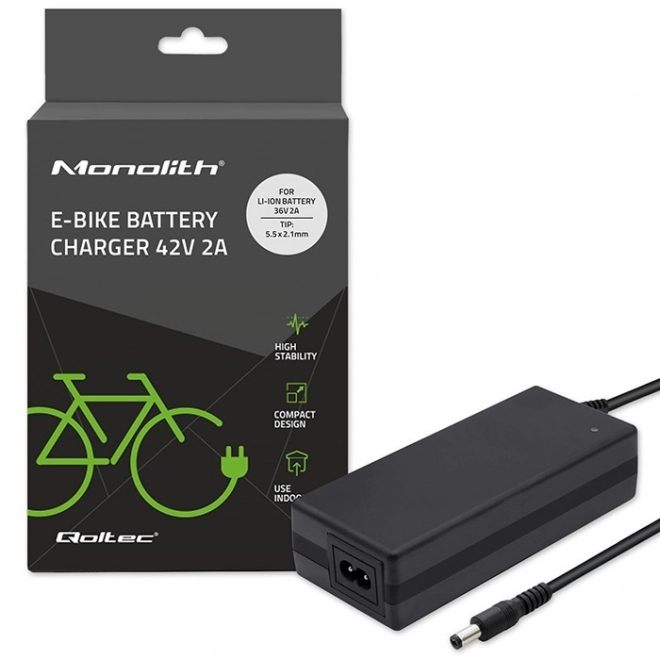 Chargeur de batterie pour vélos électriques 36V | 42V | 2A | 5,5*2,1