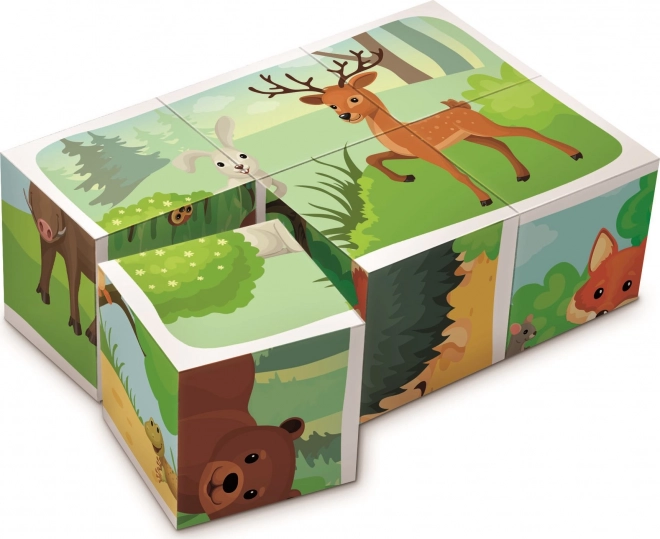 Dino blocs en bois Animaux de la forêt