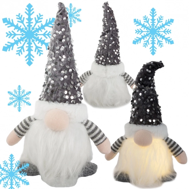 Lutin de Noël éclairé avec ventre LED