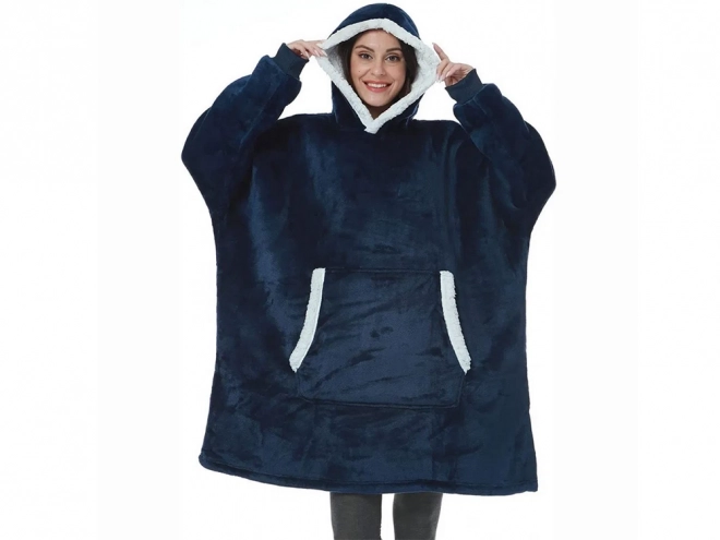 Chandail à capuche oversize en fourrure épaisse