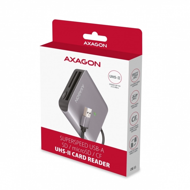 Lecteur de cartes Axagon CRE-S3 USB 3.2 Gen 1