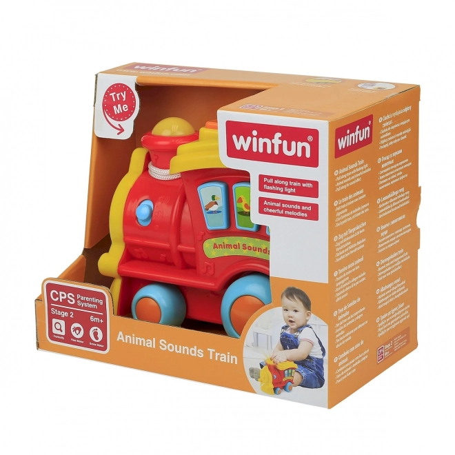Train interactif avec sons d'animaux