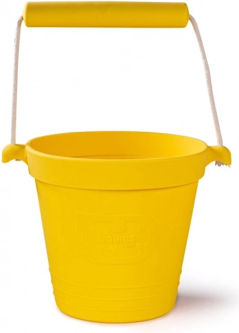Seau de plage en silicone BIGJIGS TOYS – jaune