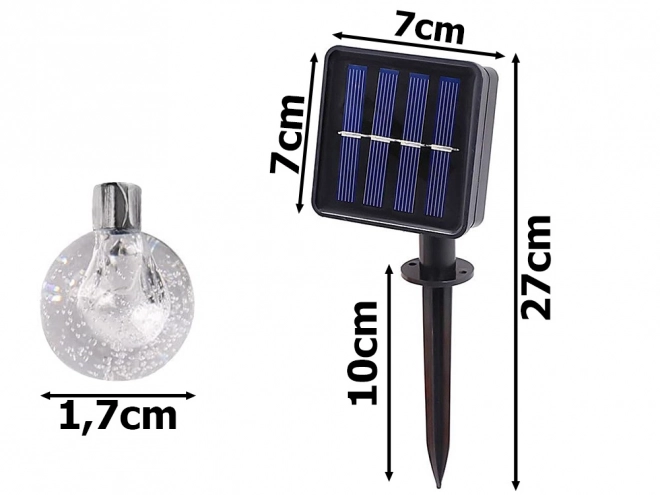 Guirlande lumineuse solaire de jardin multicolore