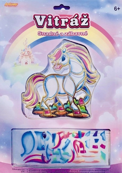 Vitrail créatif pour enfants 13x13 cm