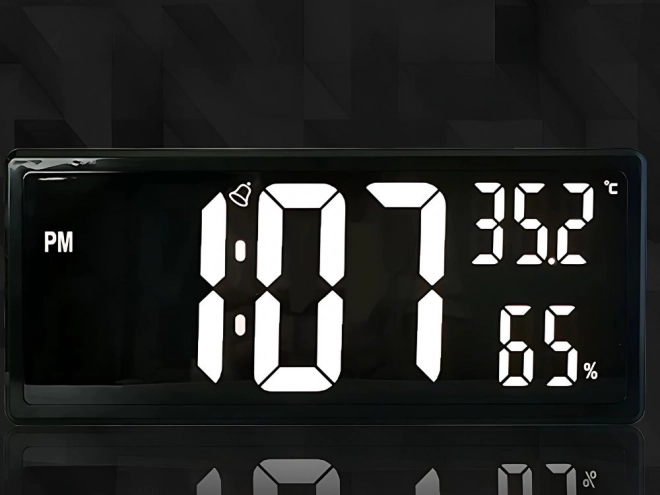 Horloge numérique avec écran LED et fonction de mesure de la température et de l'humidité