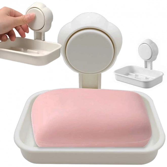 Porte-savon mural avec ventouse pour salle de bain