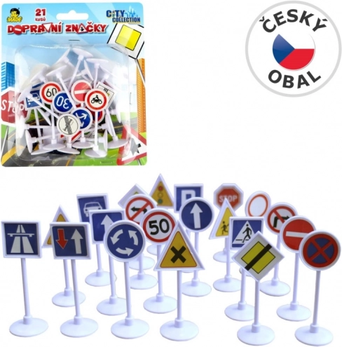 Panneaux de signalisation sur carte 21 pcs