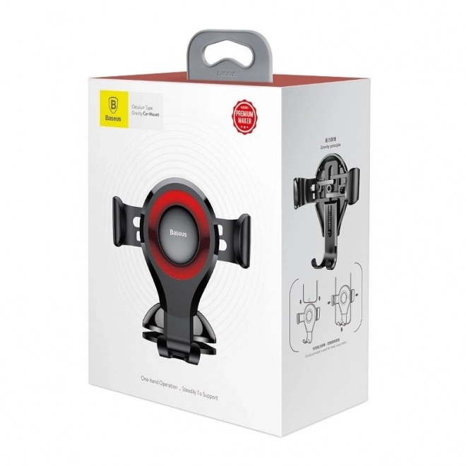 Support de téléphone pour voiture Baseus Osculum rouge