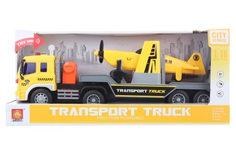 Camion avec avion à piles