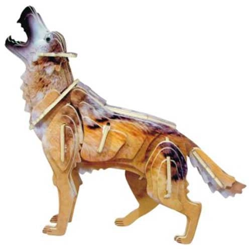 Woodcraft Puzzle 3D en bois Loup