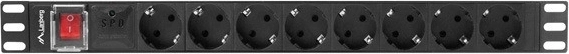 Barrette 1U avec 8 prises Schuko pour rack 19″