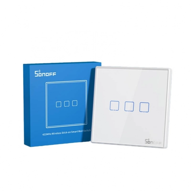Interrupteur mural intelligent Sonoff T2EU3C-RF 3 canaux