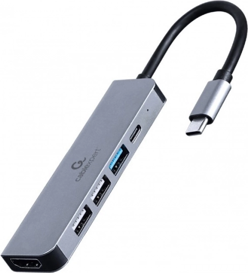 Adaptateur USB-C multifonction 5-en-1 avec PD, HDMI et ports USB