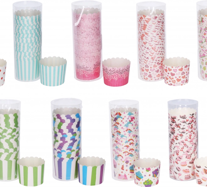 Caissettes pâtissières colorées