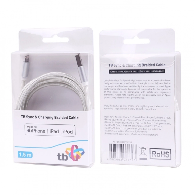 Câble Lightning-USB 1,5 m argenté MFi