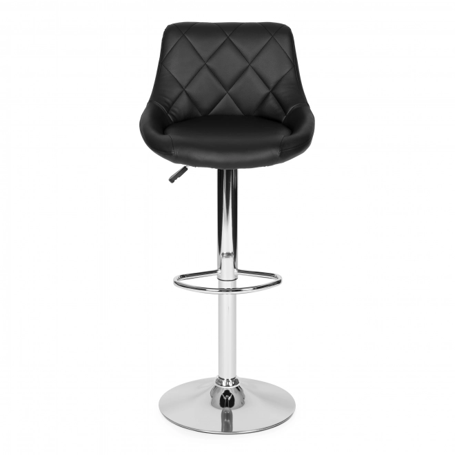 Chaise de bar, repose-pied pivotant, réglable en hauteur, chrome, cuir écologique