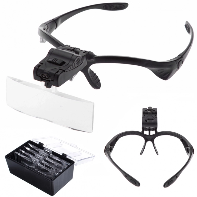 Serre-tête avec loupe et éclairage LED